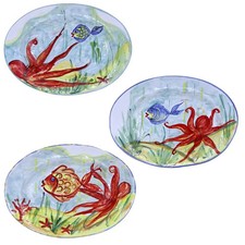 Vassoio Ovale da portata in pregiata ceramica, con tre opzioni decoro, L 40 cm x