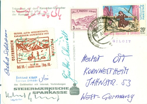 Sign postcard 1973 - postcard,