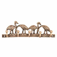 Nuovo Mano Ottone Uccelli Su Albero Ramo Muro Ganci Appendiabiti 7.62 Oro 1 PC