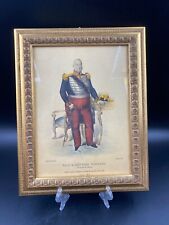 QUADRO LITOGRAFIA RITRATTO SARD LEOPOLDO BORBONE PRINCIPE DI SALERNO NAPOLI 1853