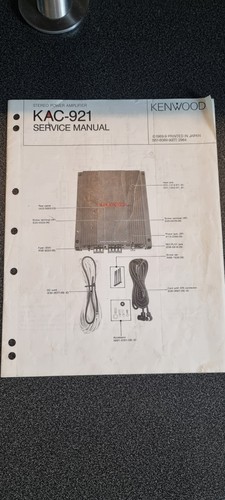 Service manual kac 921 - service, kenwood