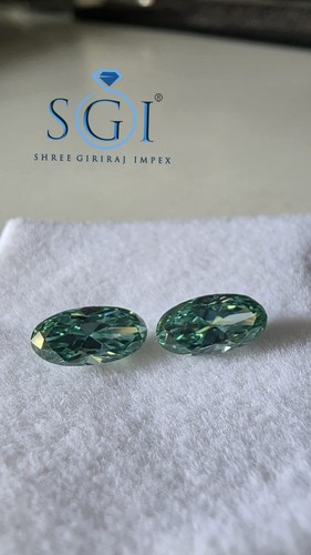 Moissanite ovale verde ct - ovale,