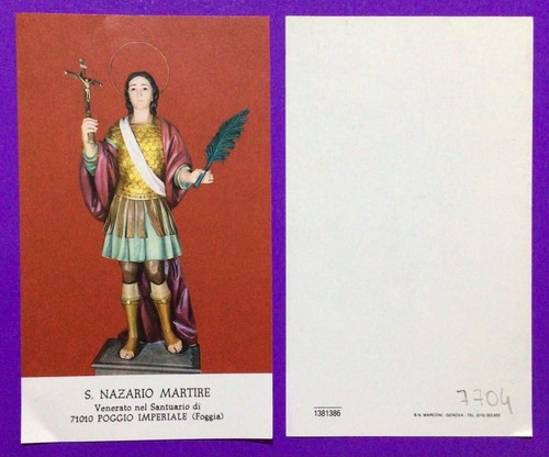 Santino holy card san - santino, nazario