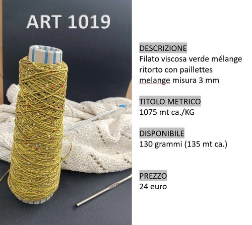 Filato viscosa verde melange