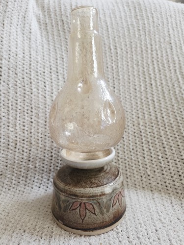 Vintage oil lamp - with, a
