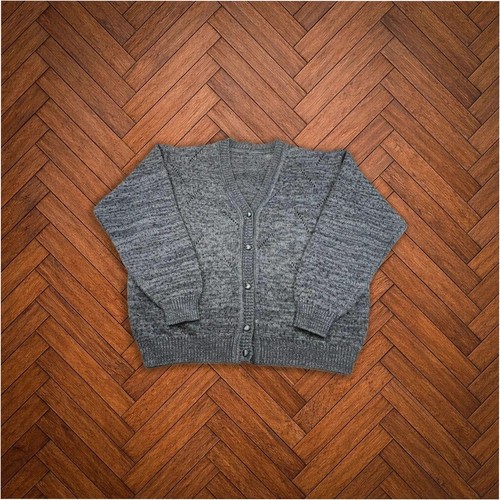 Cardigan grigio misto lana