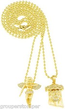 Gesù con Angelo Collana Set