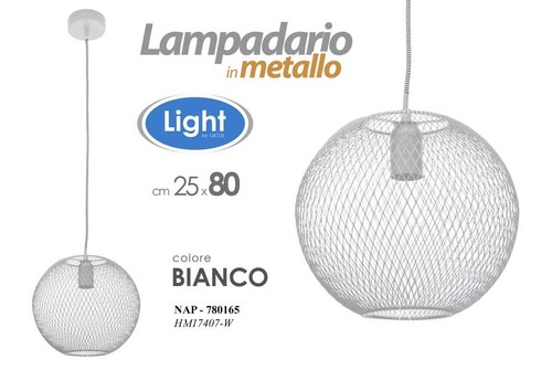 Lampadario sfera metal - lampadario,