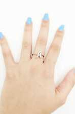 ALFABETO PICCOLO LETTERA A CON ZIRCONI IN ARGENTO RODIATO IN ORO BIANCO 18 KT