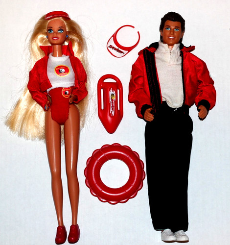 Bambole baywatch barbie - e, ken