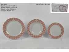 x Set Servizio 19 Piatti In