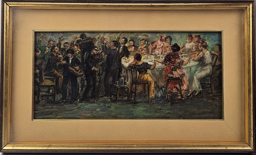 Quadro dipinto olio tavola - quadro, su