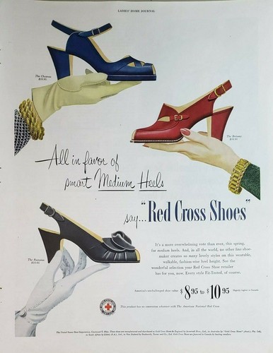 Scarpe croce rossa vintage - scarpe,