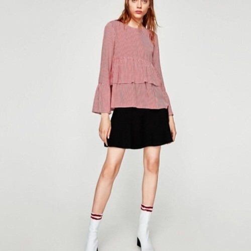 Zara blusa top con - blusa, volant