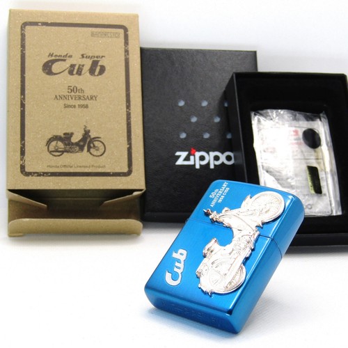 Accendino olio zippo blu honda - accendino,