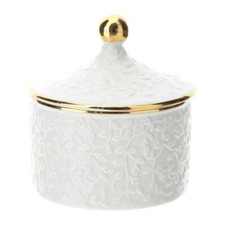 HERVIT ART. 28842 CONTENITORE PORC. ROMANCE 10CM CON CANDELA PROF.