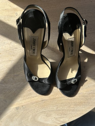 Jimmy choo sandalo nero - jimmy, seta