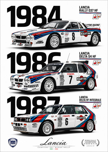 Poster lancia rally 037 - rally,