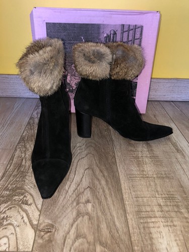 Bottine velours nero con - velours,