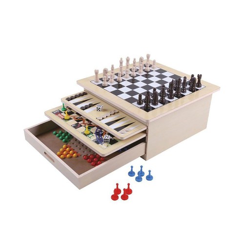Scacchiera legno multigioco - in,