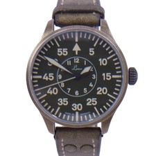 Orologio Laco 862136 Pilot Aachen 39 Cintura Pelle Automatico Cachi Uomo Usato JP