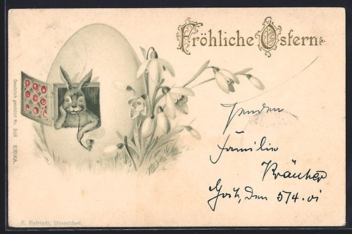Cartolina coniglietto pasquale