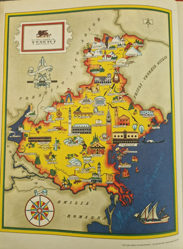 Veneto vintage cartina anni - veneto,