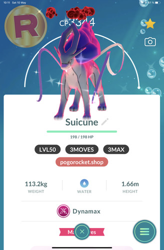 Shiny dmax suicune lvl50 - shiny,