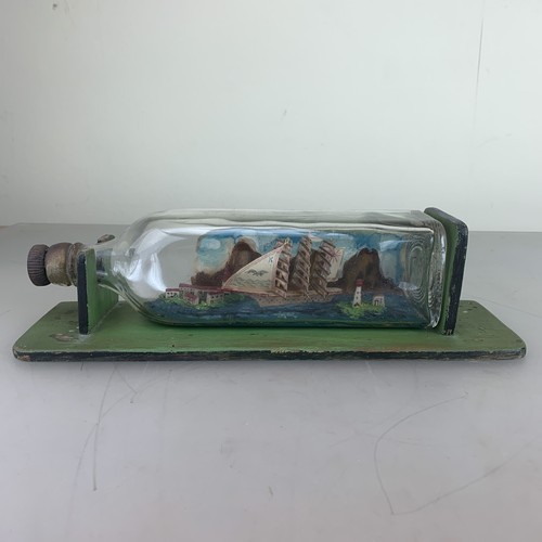 Vintage ship bottle on - ship, in