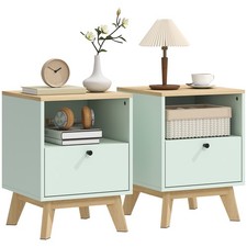 HOMCOM Set 2 Comodini Moderni