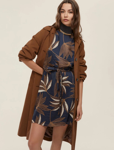 Abito raso blu fantasia - in, a