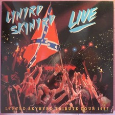 LYNYRD SKYNYRD - TRIBUTE TOUR LIVE 1987 - MADE IN USA VINYL LP 1988 EX+/EX+