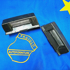 VETRINO LUCE TARGA REGATA POSTERIORE FANALE PLASTICA NERA 2Pz. D/S. FIAT 1983
