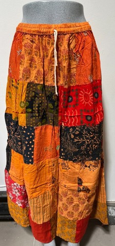 Gonna patchwork boho lunga - *,