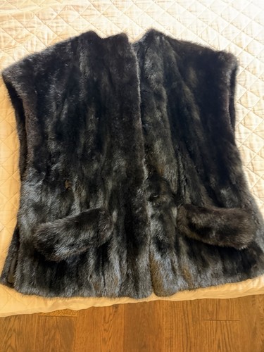 Gilet donna visone nero - gilet,