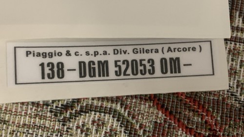 Gilera adesivo dgm - gilera, kz