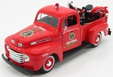 MODELLINO FURGONE STATICO MAISTO FORD F-1 PICK-UP CUSTOM HARLEY 1948 + MOTO 1/24