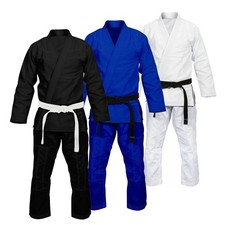 Karate Uniform Gi Set Tuta Allenamento Arti Marziali + Cintura OMAGGIO - Leggera e Dur