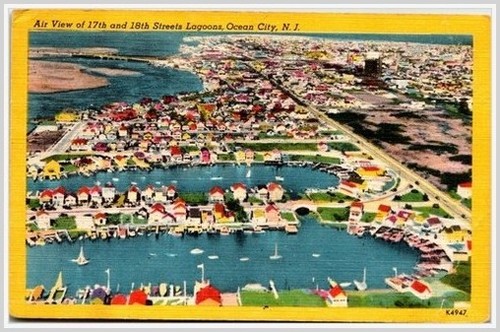 Ocean city 1954 aerial - nj,