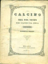SUL CALCINO O MAL DEL SEGNO NEI BACHI DA SETA PRIMA EDIZIONE  GRASSI GIUSEPPE