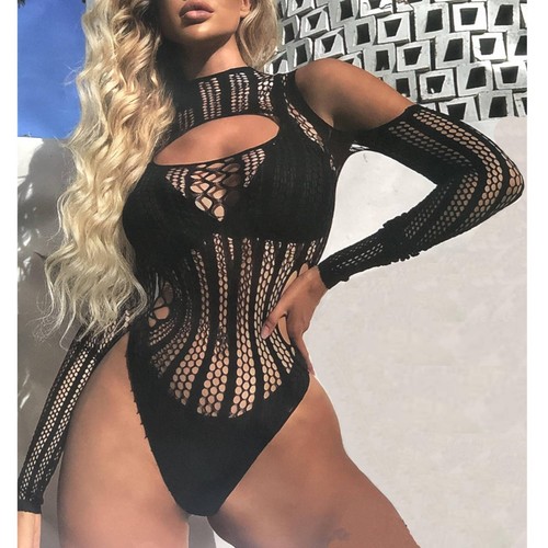 Body donna rete nero - donna,