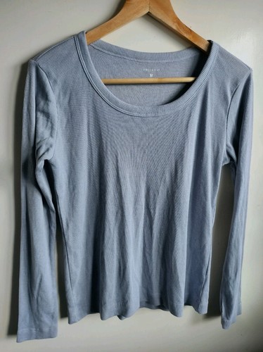 Blusa girocollo blu - , per