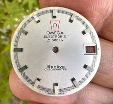 Omega Electronic f300 Dial originale per Cal.1250 Diapason Ref.198.030 anni '70