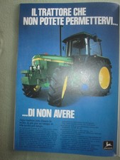 John Deere  TRATTORI  Pubblicita'  Advertising  ORIGINALE  anni '80