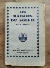 M. Maryan: Le Case Del Sole/ Firmin-Didot 1938 (Molto Raro)