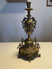 candelabro ottone e bronzo pezzo antiquariato-1800