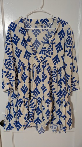 Zara mini abito strati blu - zara,