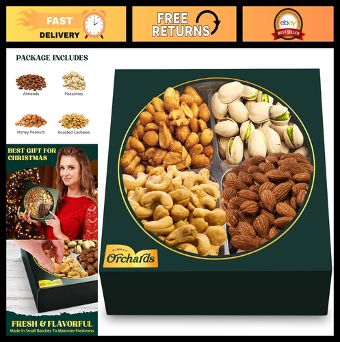 Gourmet holiday nuts - holiday, cesto