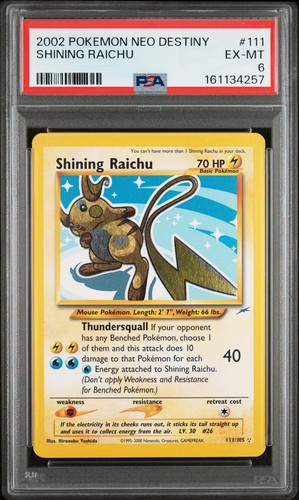 Psa shining raichu - 6, 111/105