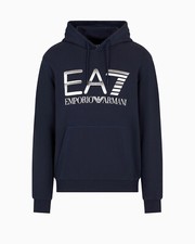 Emporio Armani EA7 Felpa Uomo con Maxi Logo, Cappuccio e Tasca a Marsupio